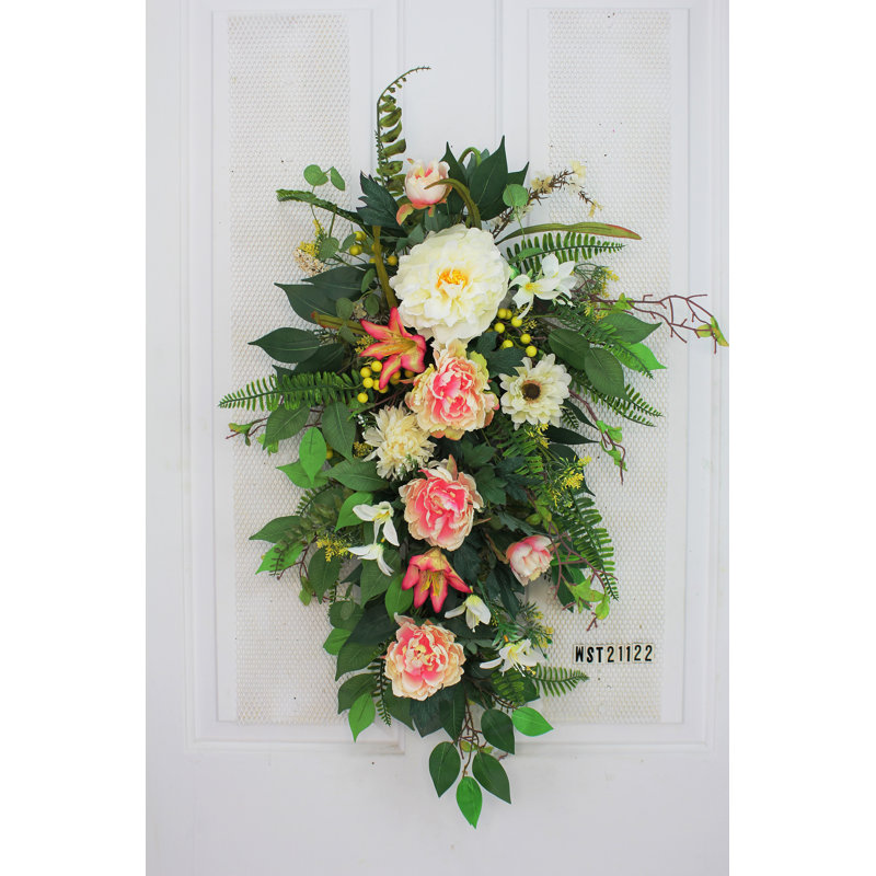 Faux Peony Swag