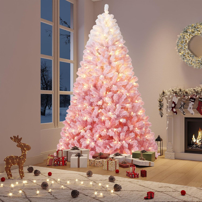 Lighted Artificial Christmas Tree, 2.7m H