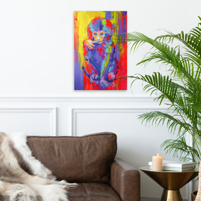 Curious Monkey - Wrapped Canvas Print