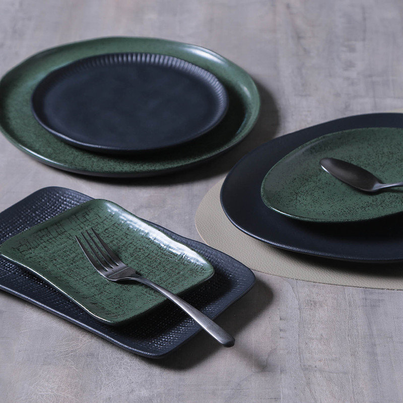 Assiette plate en grès 11,42 po Greenery Commercial