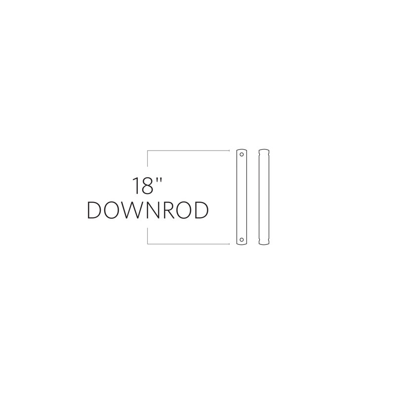 Ceiling Fan Downrods, 18'' H x 0.5'' W x 0.5'' D