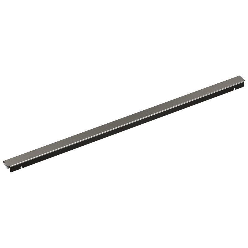 24" Linear Shower Drain Wall Edge, Black Stainless