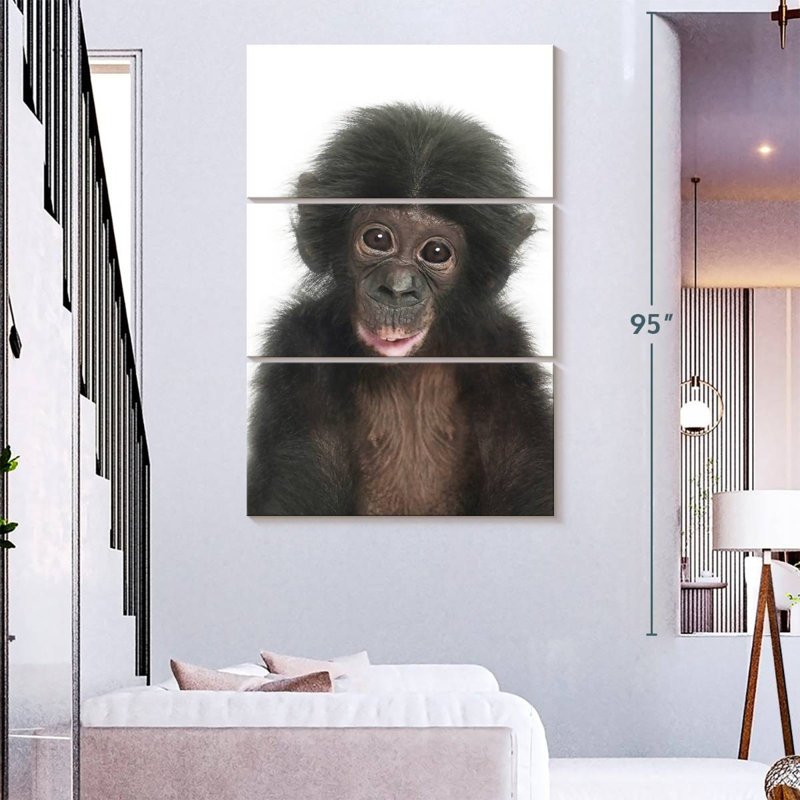 Brampt Baby Monkey, 74" H x 48" W