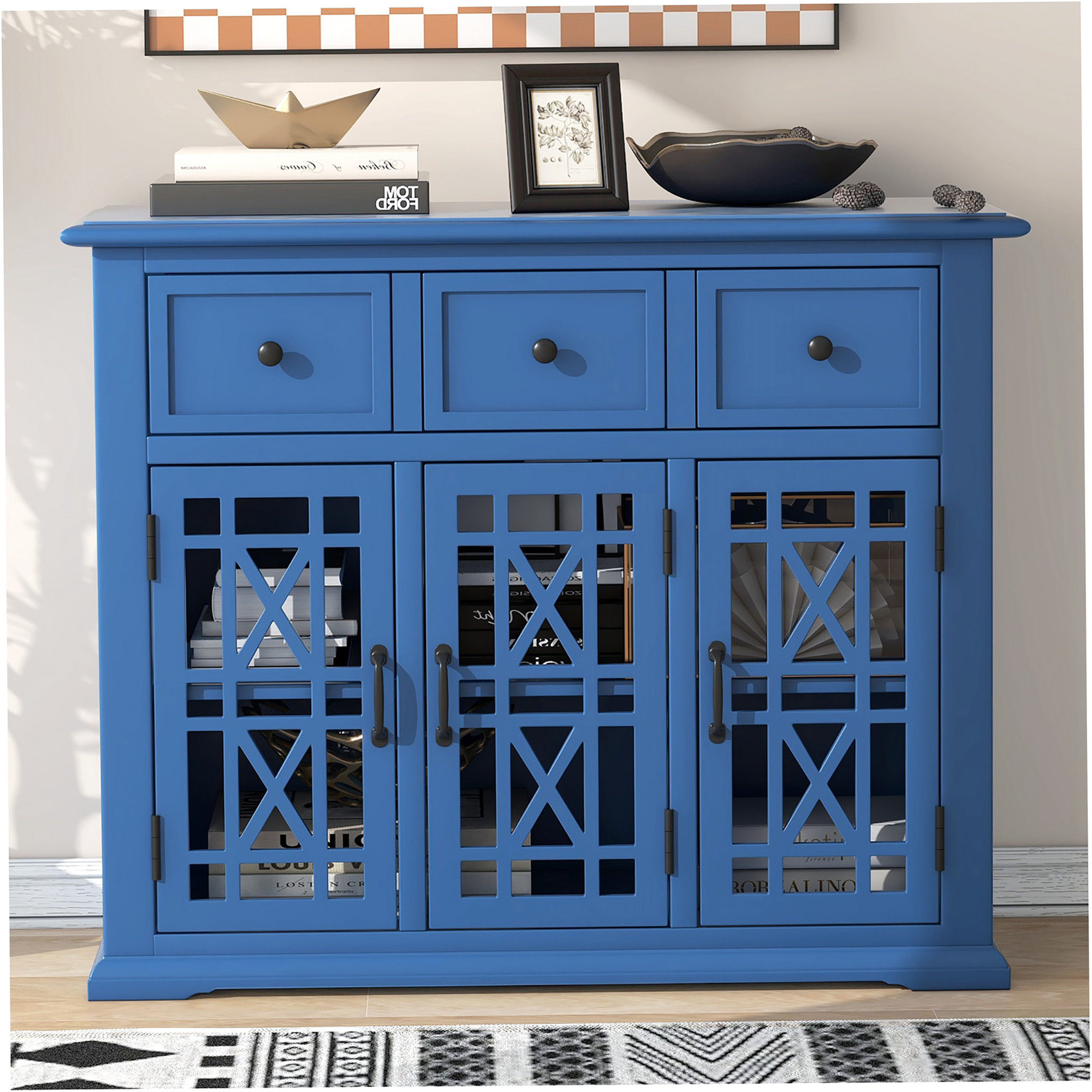 Red Barrel Studio® Zohe 3Door Vintage Accent Entryway