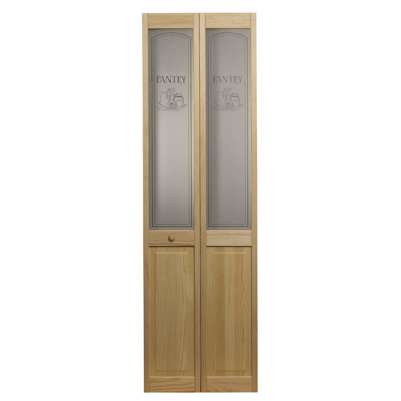 Porte de garde-manger pliante à deux battants en verre, 30 po x 78,63 po