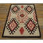 Antique Light Ivory Color Tribal Geometric Native American Flatweave Navajo Rug