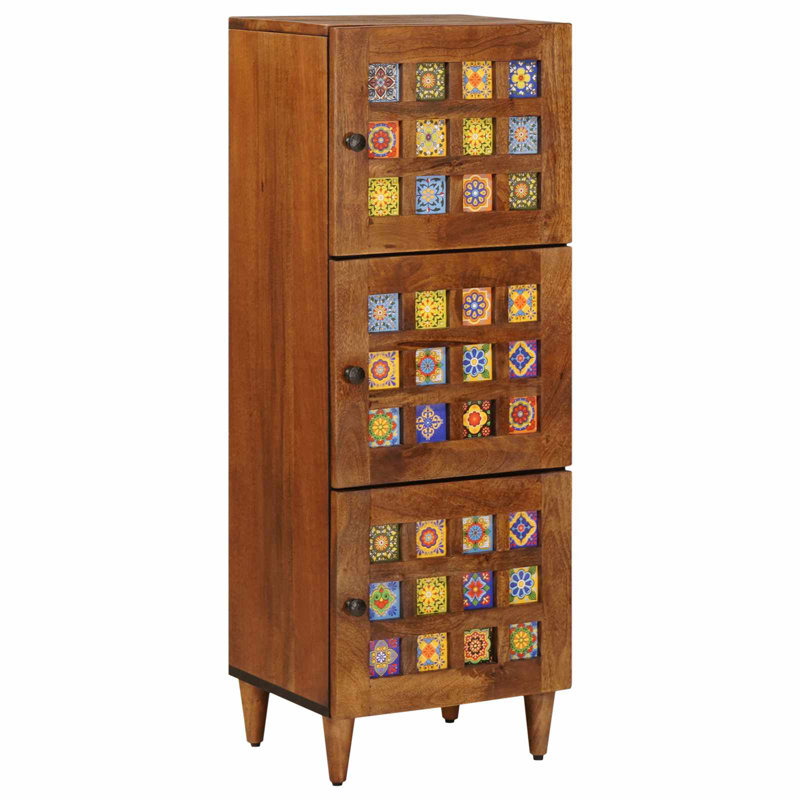Solid Wood Rectangle Accent Cabinet