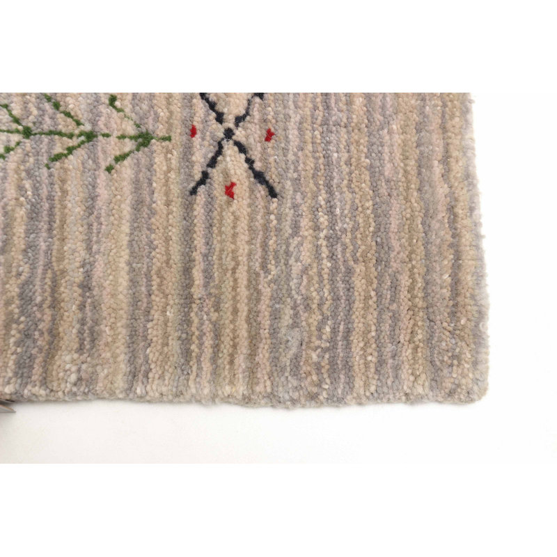 Tapis gris Kashkuli Gabbeh 2 pi 10 po x 4 pi 10 po