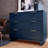 Granville 38" Modern Solid Wood Standard Dresser with 3 Drawers in Midnight Blue-2086792157
