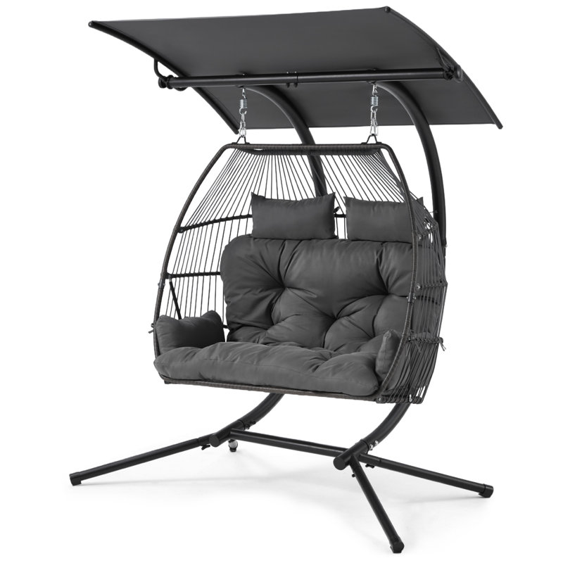 Fauteuil balançoire surdimensionné avec auvent réglable