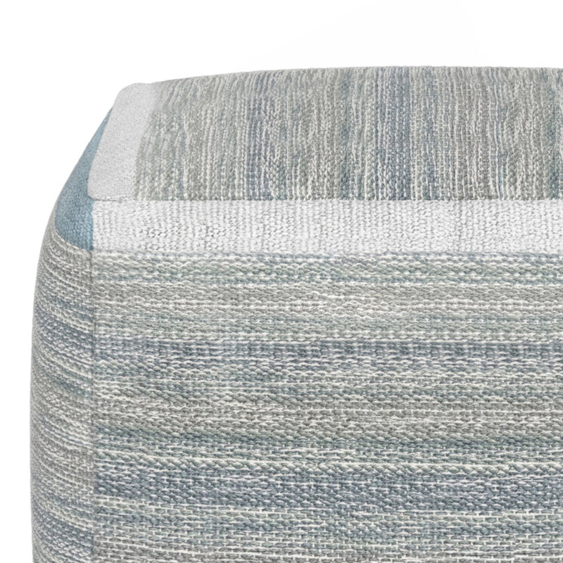 Pouf cubique en coton tissé à la main de 16 po de largeur
