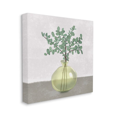 " Plant In Vase Gray Neutral Design " by Ziwei Li