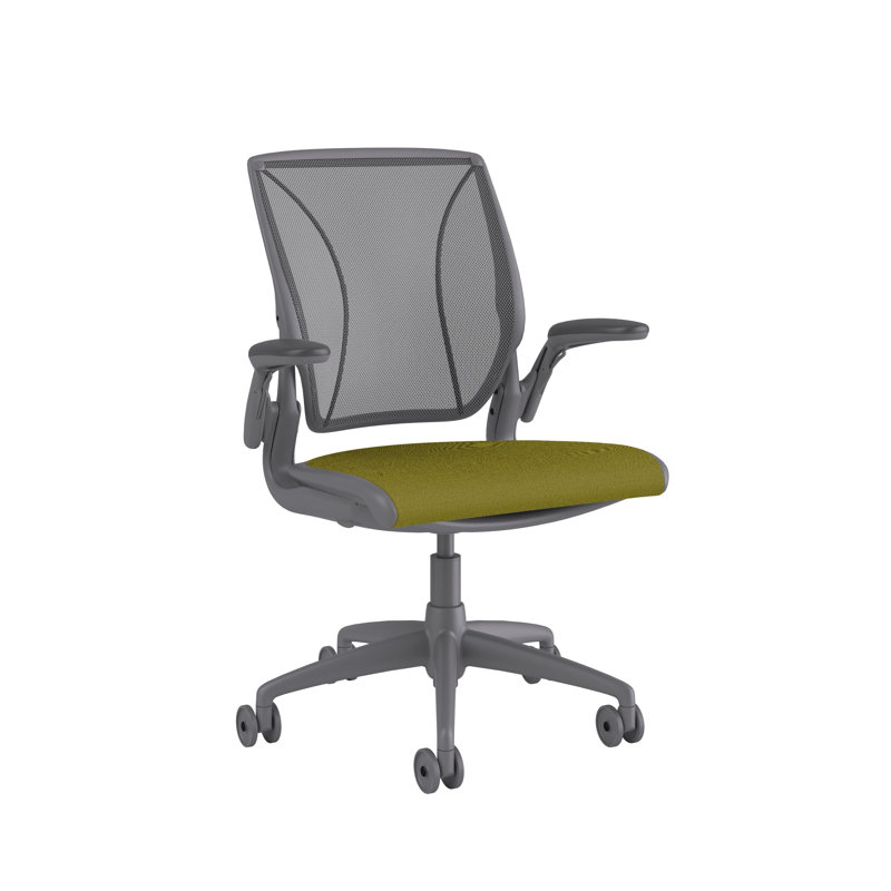Diffrient World Wool Task Chair, Gray, Catena/Caraway, Corde/Peacock