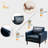 Demaine Faux Leather Armchair-902937780