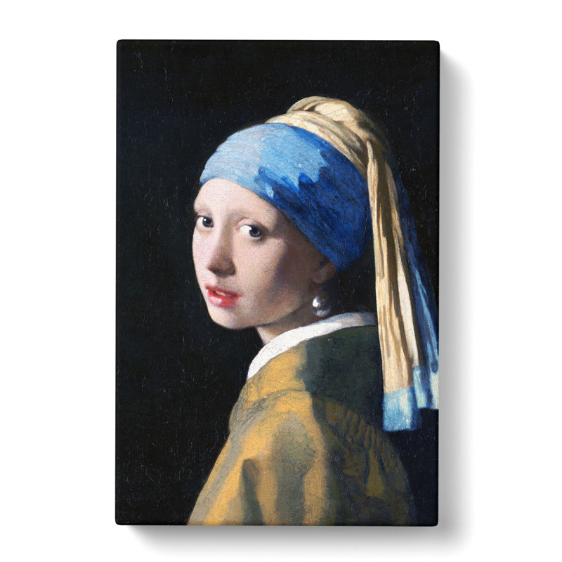 Girl With A Pearl Earring by Johannes Vermeer - Wrapped Canvas Painting, 50cm H x 35cm W x 3cm D