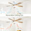 Ventilateur de plafond à DEL moderne de 52 pouces avec moteur à courant continu réversible à télécommande 3 pales à intensité variable de 5 couleurs pour la chambre à coucher-1041706499-1041706501