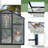 6X8 FT Greenhouse For Outdoors, Polycarbonate Greenhouse With Quick Setup Structure And Roof Vent, Aluminum Large Walk-In Greenhouse For Outside Garden Backyard-125096889-125096886