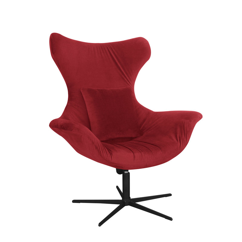 Swivel Lounge Chair, Red