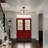 Jairdan 3-light Water Glass Drum Semi Flush Mount