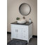 Lavabo de salle de bain vasque circulaire en pierre beige