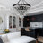 Fokje 9-Light 24" Tiered Black Crystal Chandelier