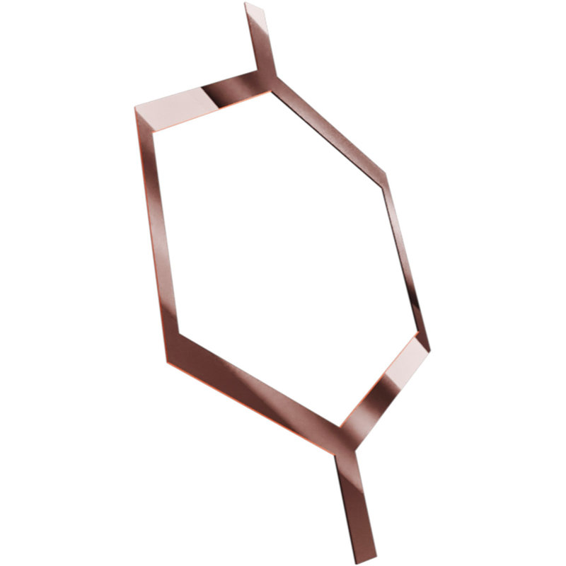 Panneaux de plafond décoratifs en acrylique très grand l 40 1/2 po x H 23 1/8 po x T 1/8 po Westmore, miroir doré rose