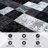 Abstract Grid Black/Gray Minimal Indoor Woven Area Rug-1612320251
