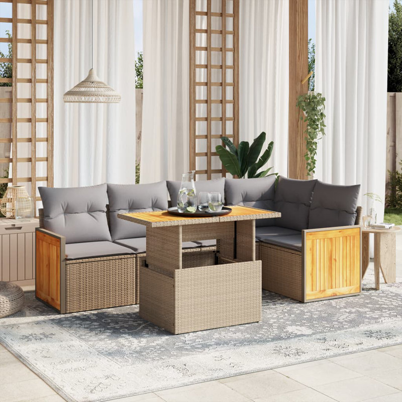 Ensemble de canapé de jardin Vidaxl, Beige