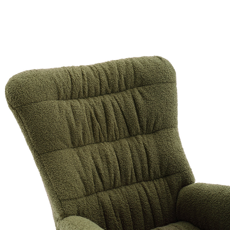 Chaise berçante Lezah Teddy, Vert foncé