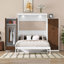Lit escamotable pleine grandeur avec lumière DEL, lit escamotable avec tiroirs de rangement pour garde-robe de bureau, lit escamotable pour chambre à coucher