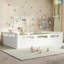 Lit plateforme double pleine grandeur avec garde-corps pleine longueur, base de lit double à profil bas, aucun sommier tapissier requis-462294446-462294447