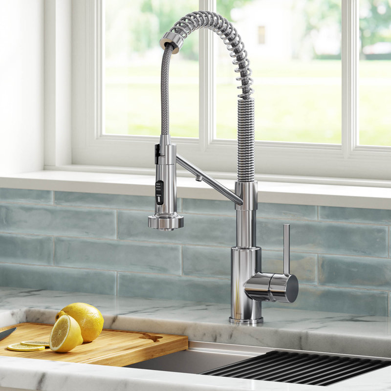 KRAUS Bolden 2-in-1 Commercial Style Pull-Down Single Handle Water Filter Kitchen Faucet for Reverse Osmosis or Water Filtration System