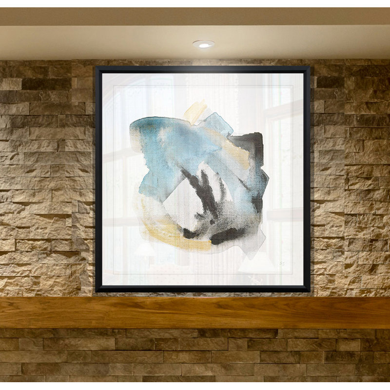'Artesian Spring IV' Print - Matted and Framed Under Acrylic Glass, Large Living Room Wall Art, 17.5" H x 17.5" W x 1.5" D