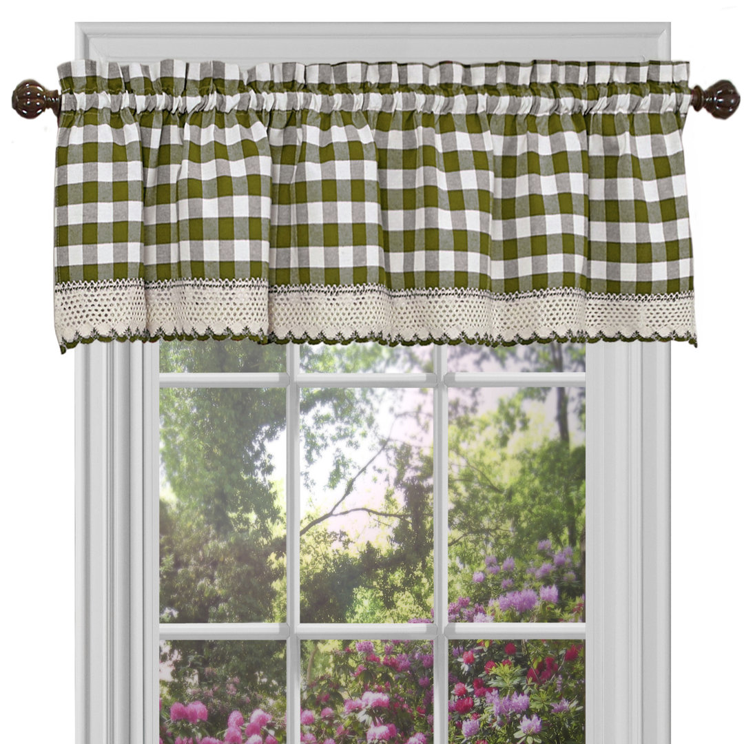 Haylee 58" Curtain Valance August Grove® Color: Sage