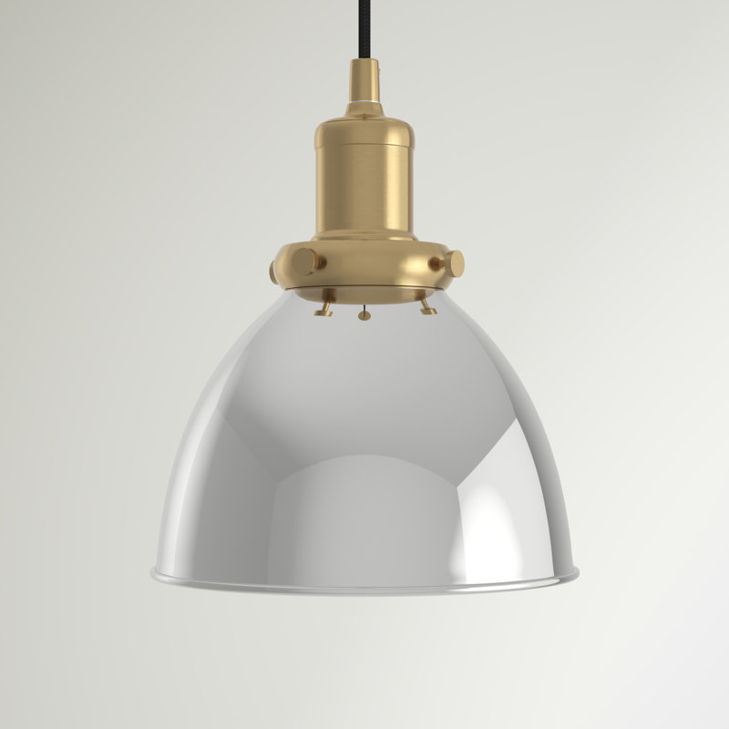 Madison 1 - Light Single Pendant, Polished Nickel/Brass