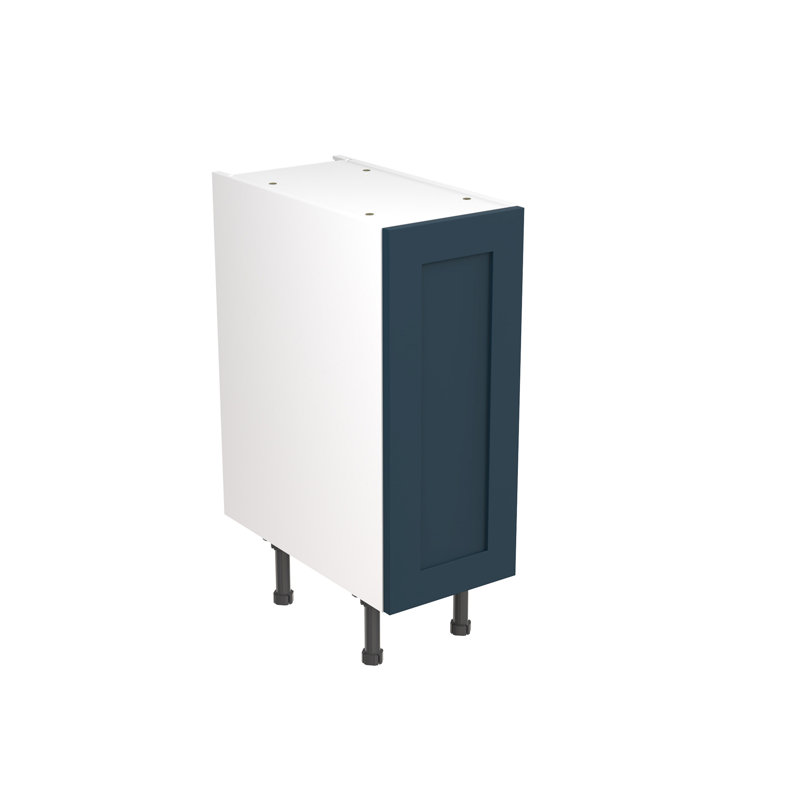 KitchenKit Flatpack Shaker Ultra Matt Base Unit, 87cm H x 30cm W x 57cm D, Indigo Blue