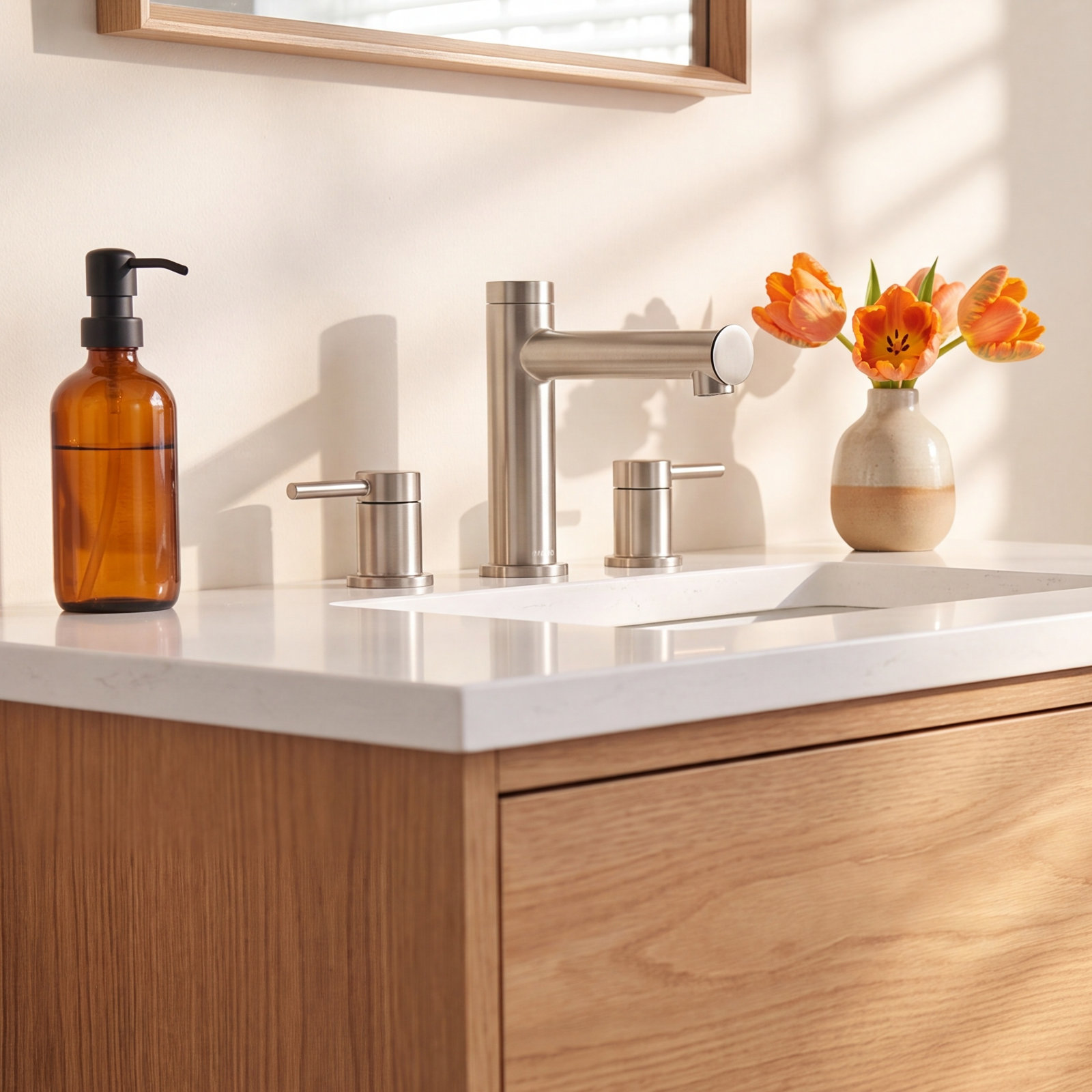 Align Deck-Mounted Roman Tub Faucet Trim, Brushed Nickel