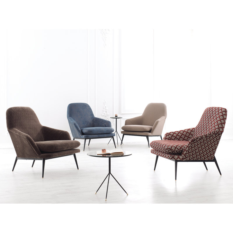 Fauteuil large 33,07 po Makhiya, Tissu gris