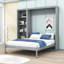 Lit escamotable en bois avec tablettes et lattes Geva-631003917-631003916