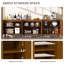 Armoire de rangement moderne Hessle avec tablettes réglables, armoire en bois pour cuisine, salle à manger, cuisine, salon-708255646