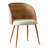 Upholstered Rattan Backrest Accent Arm Chair