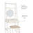 Amrico Makeup Vanity With Fixed Mirror and Upholstered Stool