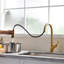 Robinet de cuisine en or brossé avec poignée escamotable de style moderne 1 trou pour les cuisines