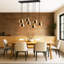 Adjustable Height 7 Lights Metal Body Kitchen Island Pendant