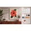 Coral Hibiscus Study Botanical - Wrapped Canvas-1921576258-1921576261