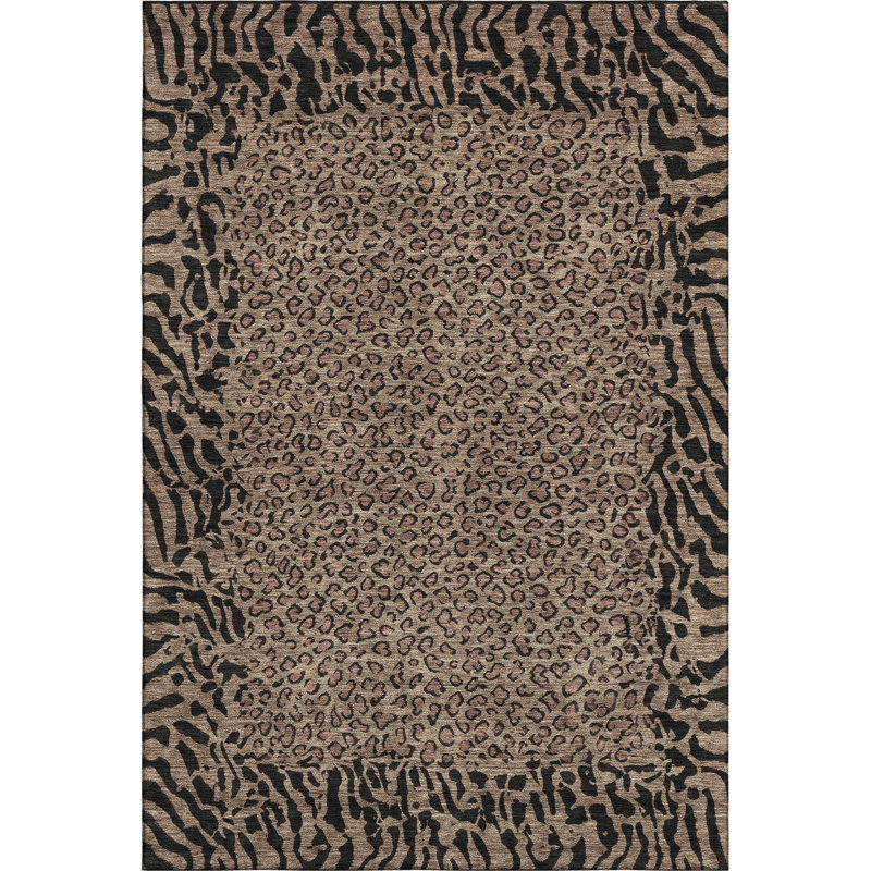 Premium Machine Washable Alvey AMF1230 Animal Skin Rug, Rectangle 2'6" x 3'10"