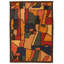 Tapis de bois one-of-kind-noué la new age anatolian bleu foncé/rouge foncé 6 pi x 8 pi aire de laine 10 po