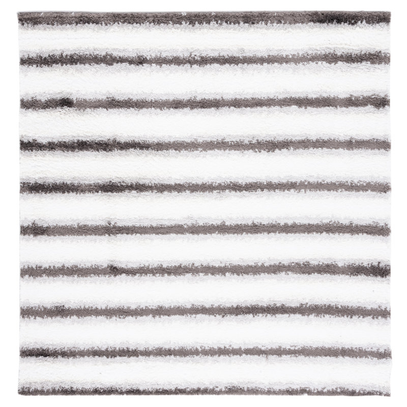 Berber Shag Performance Striped Rug, Square 7'
