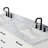Thornaby 66'' Solid Wood Double Bathroom Vanity with 1.5'' Carrara Marble Top-119156829-91527769