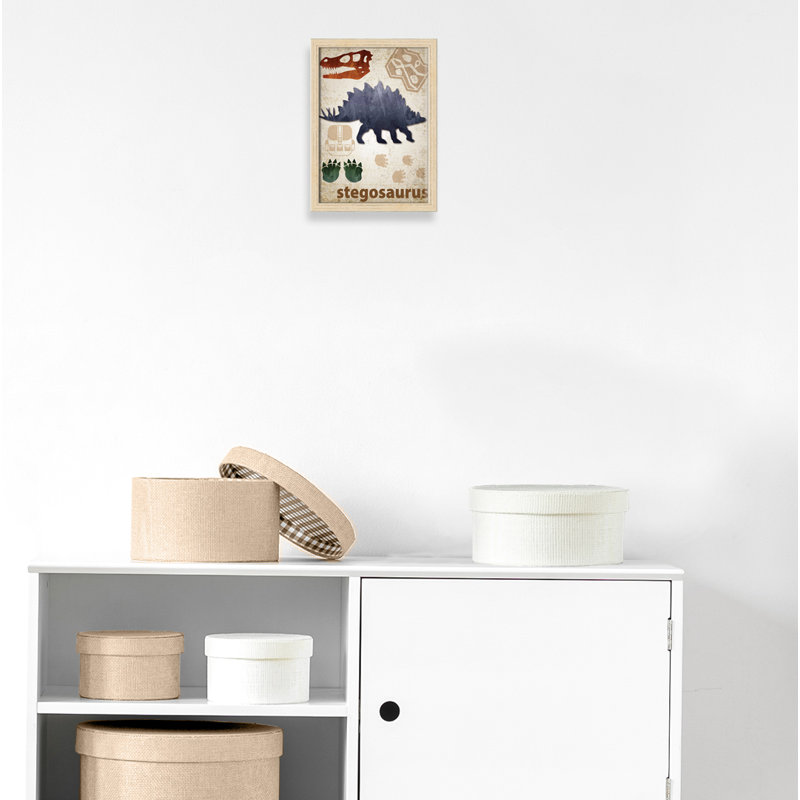 Décalcomanie murale Dinosaures-02 ', H 15 po x l 11 po x P 1,1875 po, Encadré de boîte beige